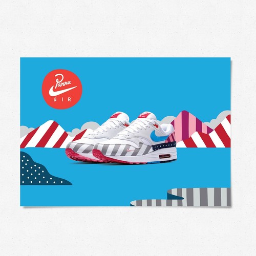 Nike AIR MAX 1 Parra POSTER A2 Stampa Scarpe Da Ginnastica/Scarpe Da  Ginnastica | eBay