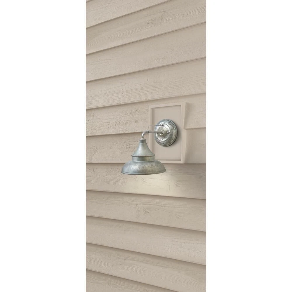 Hampton Bay Galvanized Outdoor Barn Light Wall Mount Sconce EW10139GV