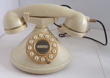 Vintage Style Conair Telephone Metropolis White Rotary Style Push Buttons