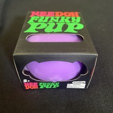 Authentic Sealed Needoh Funky Pup PURPLE Squishy Stress Relief Toy Schylling NEW