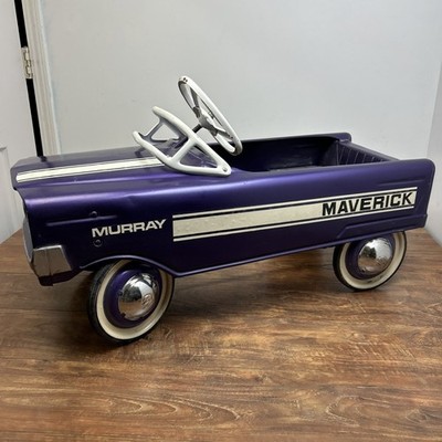 1960's Murray Maverick Pedal Car Tooth Grille Purple White RARE Hard to Find