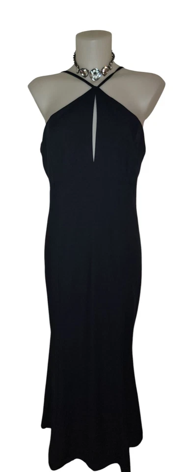 Maxi Vestido Formal Amsale Talla M Para Mujer Azul Chifón Lujo Caprichoso Gótico Grunge Foto 2 de 3