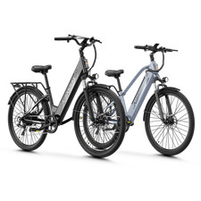Aipas 1100W Electric Mountain Bike 48V 26"City Bike 62miles EBikes Commuter