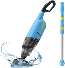 Cordless Handheld Pool Vacuum, Powered Pool Vacuum for Above Ground Pool Blue