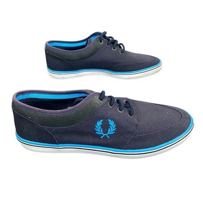 New with box Fred Perry navy blue lace up sneakers men s size 7 USA size 8