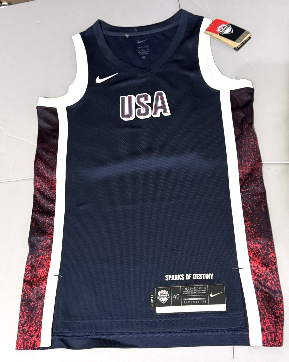Men's Size S Nike Team USA Olympic Basketball Limited Jersey NWT FV5520-451