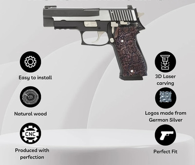 Sig P220 Grips New Gun Grip ( Heel Mag Release ) Handmade Walnut Wood Grip Nice