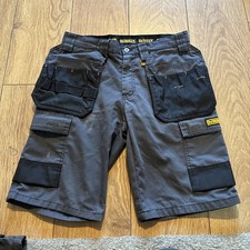 DEWALT Work Shorts Men's Cargo Grey 30" Waist Holster Pockets 