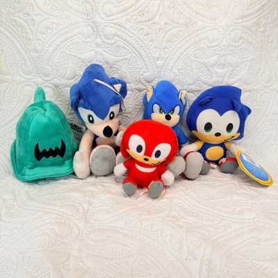 Sonic the Hedgehog & Knuckles Plush Stuffed Animal Toy Lot of 5 Sega 5-8 Inch