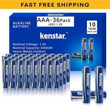 Powermax AAA Alkaline Batteries 36 Pack Battery 10 Year Shelf Life Long Lasting
