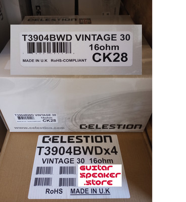 Celestion Vintage 30 16ohm - Now Made in UK - 12 inch 60W Guitar speaker