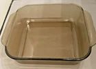 Vintage Pyrex #222 Amber Brown 8x8x2 Inch Square Baking Dish Casserole 2 Qt VTG