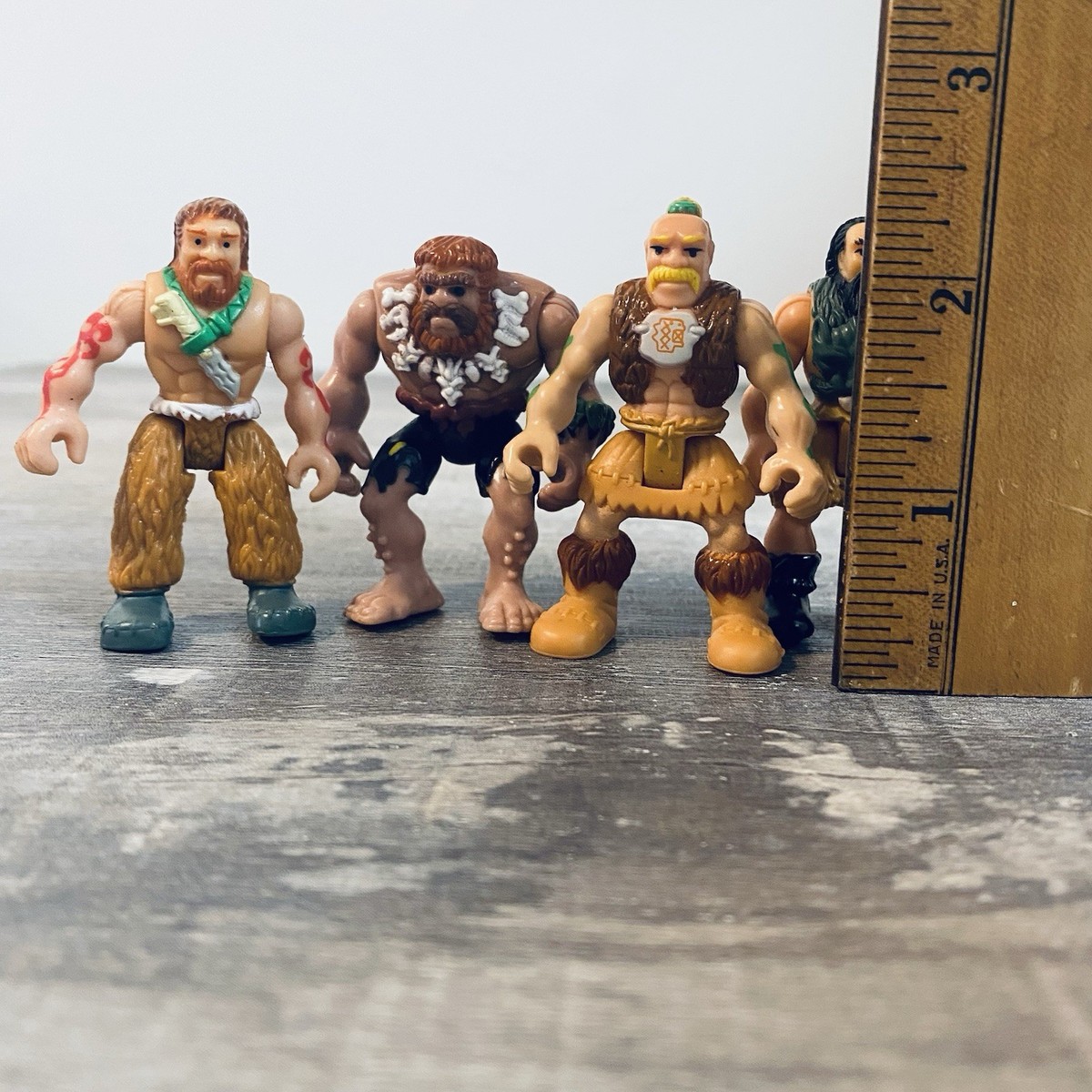 Vintage Lot of 4 Fisher Price Imaginext Caveman Action Figures