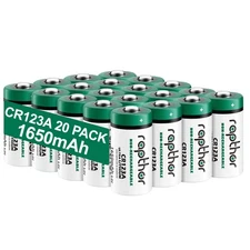 CR123A 3V Lithium Batteries 20 Pack 1650mAh High Power CR123 CR17345 for Flas...
