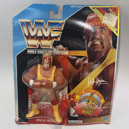WWF Hulk Hogan Hasbro Wrestling Figure WWE 1990 Blue Card Series 1 New READ