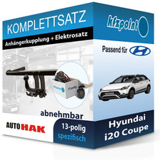 Für Hyundai i20 Coupe 15-21 AUTO HAK Anhängerkupplung abnehmbar + 13polig E-Satz