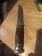 Vintage Kinfolks 368 Hunting Knife Fixed With Sheeth Case