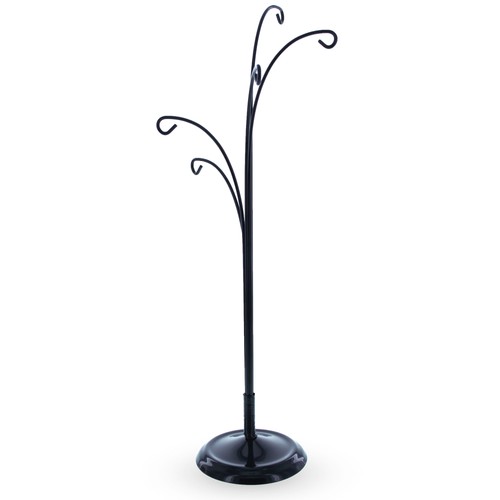 5-Arm Scroll Tree Branches Black Painted Metal Ornament ... 14.5 Inches (Poland) - Picture 3 of 3