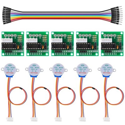 5 Sets Stepper Motor Board - 28BYJ-48 ULN2003 5V Stepper Motor + ULN2003 Step...