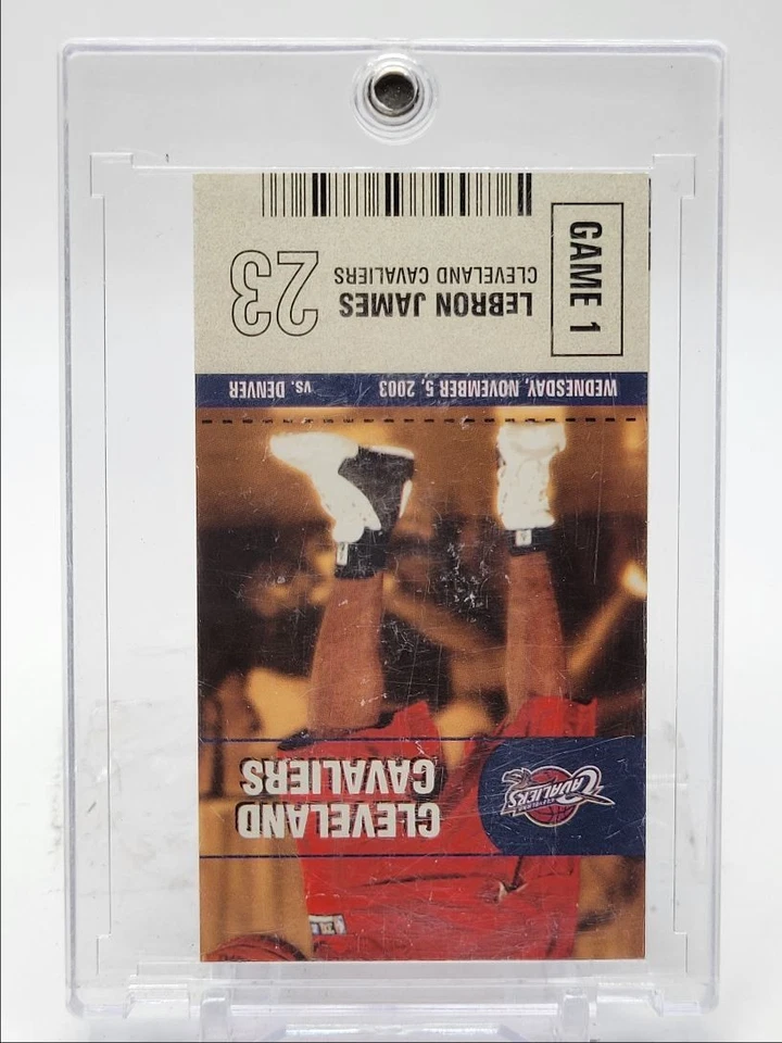 LEBRON JAMES 2003-04 FLEER AUTHENTIX TICKET STUDS ROOKIE SP Q3908 - Image 2 of 2