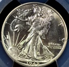 1942 S WALKING LIBERTY HALF DOLLAR PCGS MS 64 BLAZING SILVER DANCING IN FROSTY