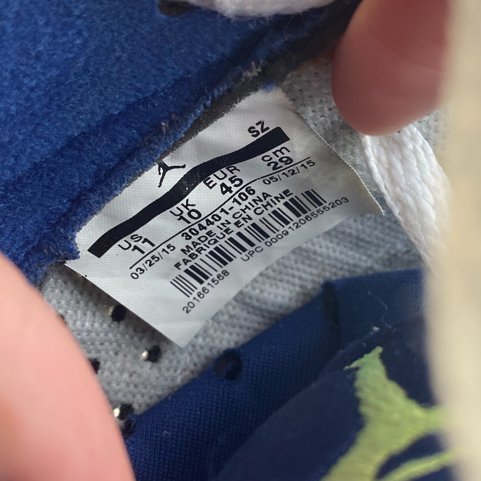 Nike Air Jordan 6 Low Retro Men’s Size 11  304401-106 Ghost White/Blue thumbnail 4