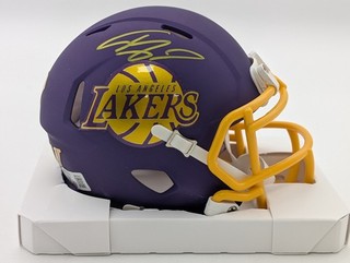 Shaquille O'Neal HOF FIRMATO Superman Lakers Riddell Mini Casco AUTO