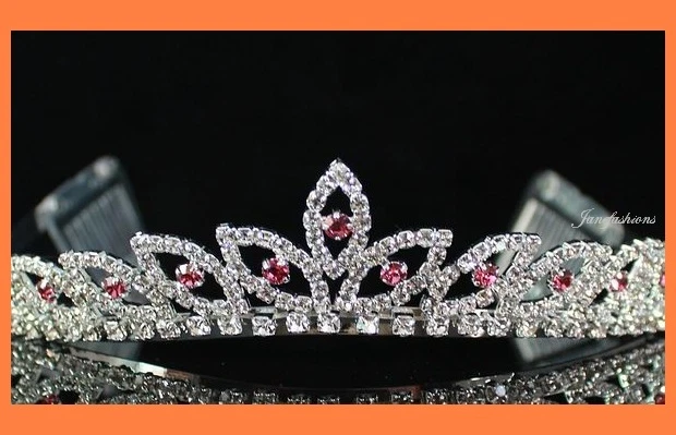 ROSA NUPCIAL ESTRÁS CRISTAL TIARA CORONA PEINE PELO BODA JOYERÍA FIESTA H303P Foto 2 de 3