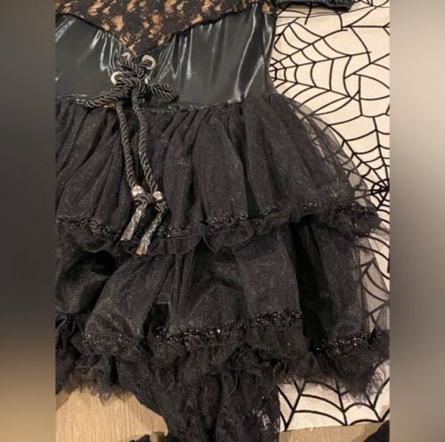 Fun Sexy Black Lace, Faux Leather Costume! Dance /Theatre/Cosplay! - Picture 4 of 10