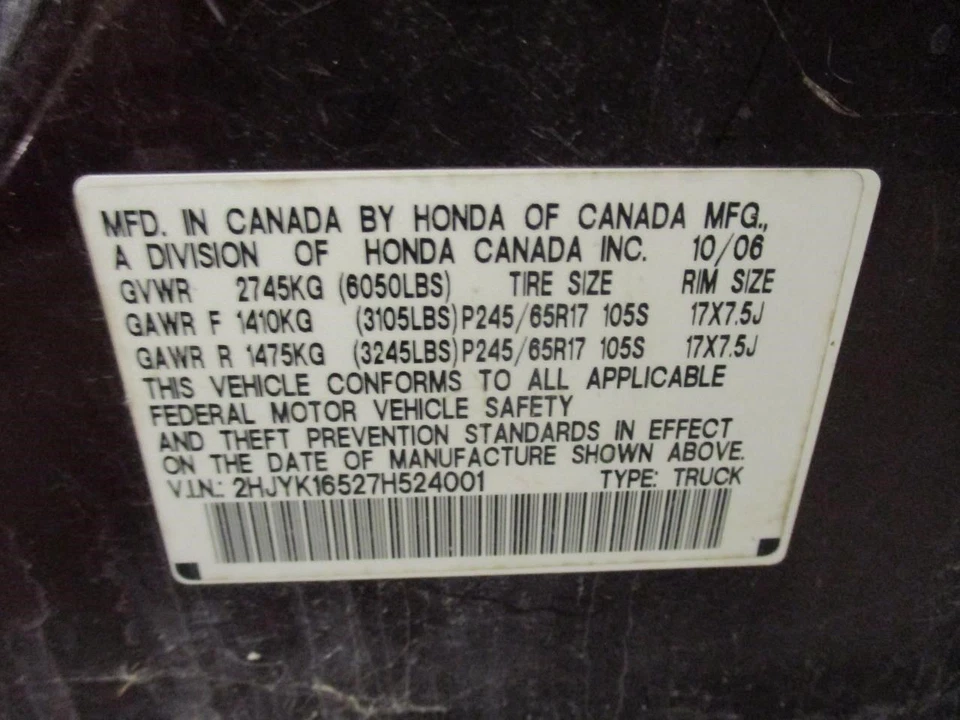 Caja de transferencia Honda Ridgeline 2007 29000-RDK-000 2437 Foto 3 de 4