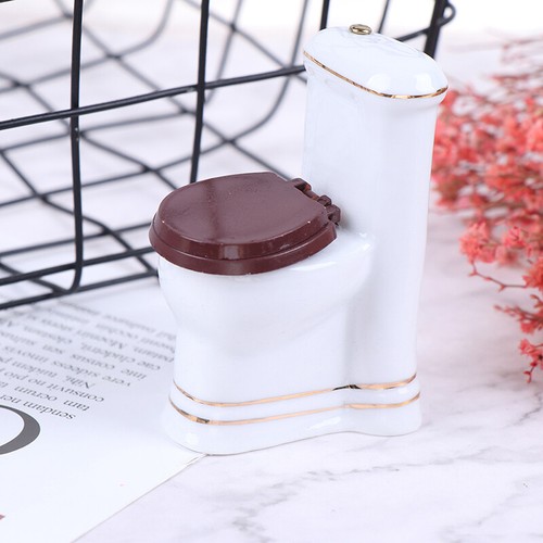5Pcs 1:12 Dollhouse Miniature Porcelain Bathroom Set Toilet Basin Bathtub M-*- - Picture 4 of 10
