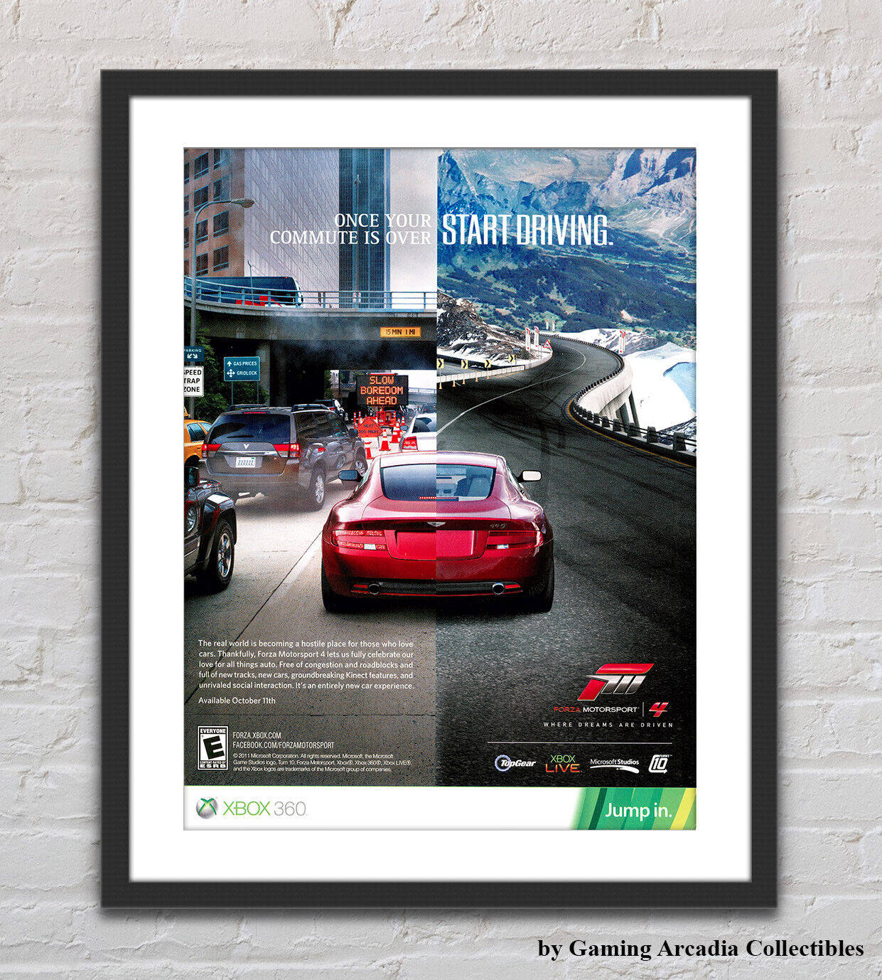 Forza Motorsport 4 XBOX 360 Glossy Promo Ad Poster Unframed G3499