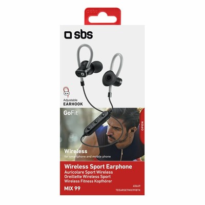 SBS Auricolare Sport Wireless MIX 99 con archetti regolabili  TEEARSETMIX99BTK | eBay