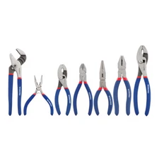 WORKPRO Pliers Set 7PC 4-1/2-8" Groove Joint Long Nose Slip Joint Diagonal Plier