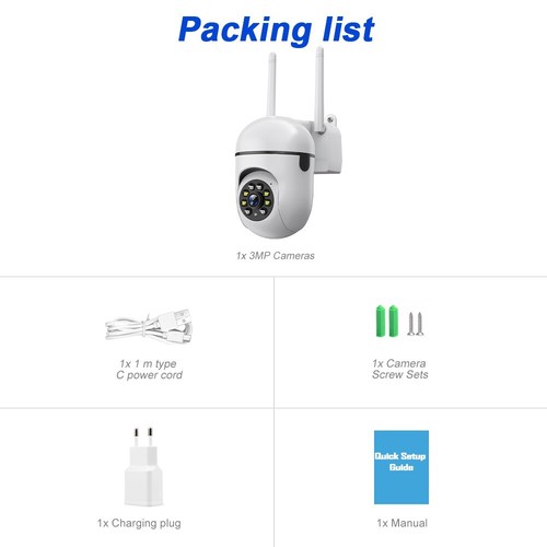 6PCS PTZ Wireless WIFI Security Camera 5MP Home System Color Night Vision - Picture 16 of 16