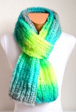 Hand knitted men's mohair wool scarve