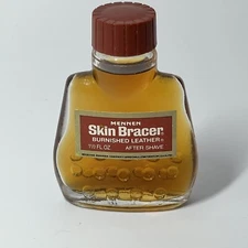 Vintage Mennen BURNISHED LEATHER SKIN BRACER 1.5 fl oz FULL - USA After Shave