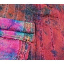 Sanskriti Vintage Sambalpuri Hand-Woven Ikat Sarees Indian 5 Yard Sari Fabric