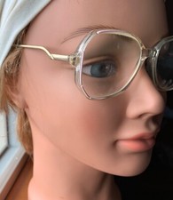 Logo Paris Eyeglasses Frame Made France 45-15-120 Eyeglass Frames Crystal Gold