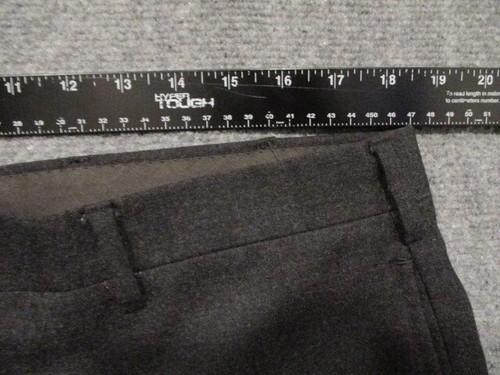 Jos A Bank Pants Men's 36x30 Grey Wool Slacks Trouser Flat Front USA Made Cuffed - Picture 8 of 11