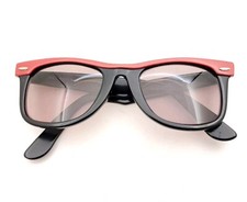 Vintage B L Ray Ban Bausch Lomb Gray Red/Ebony Wayfarer Frame Only