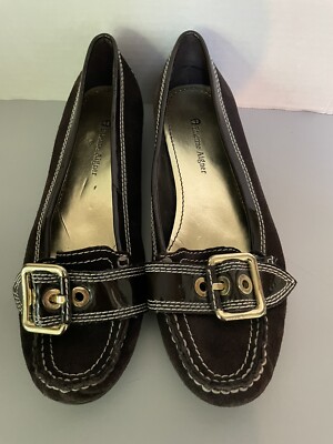 ETIENNE AIGNER SOLO brown buckle loafers Slip on shoes size  display picture 3