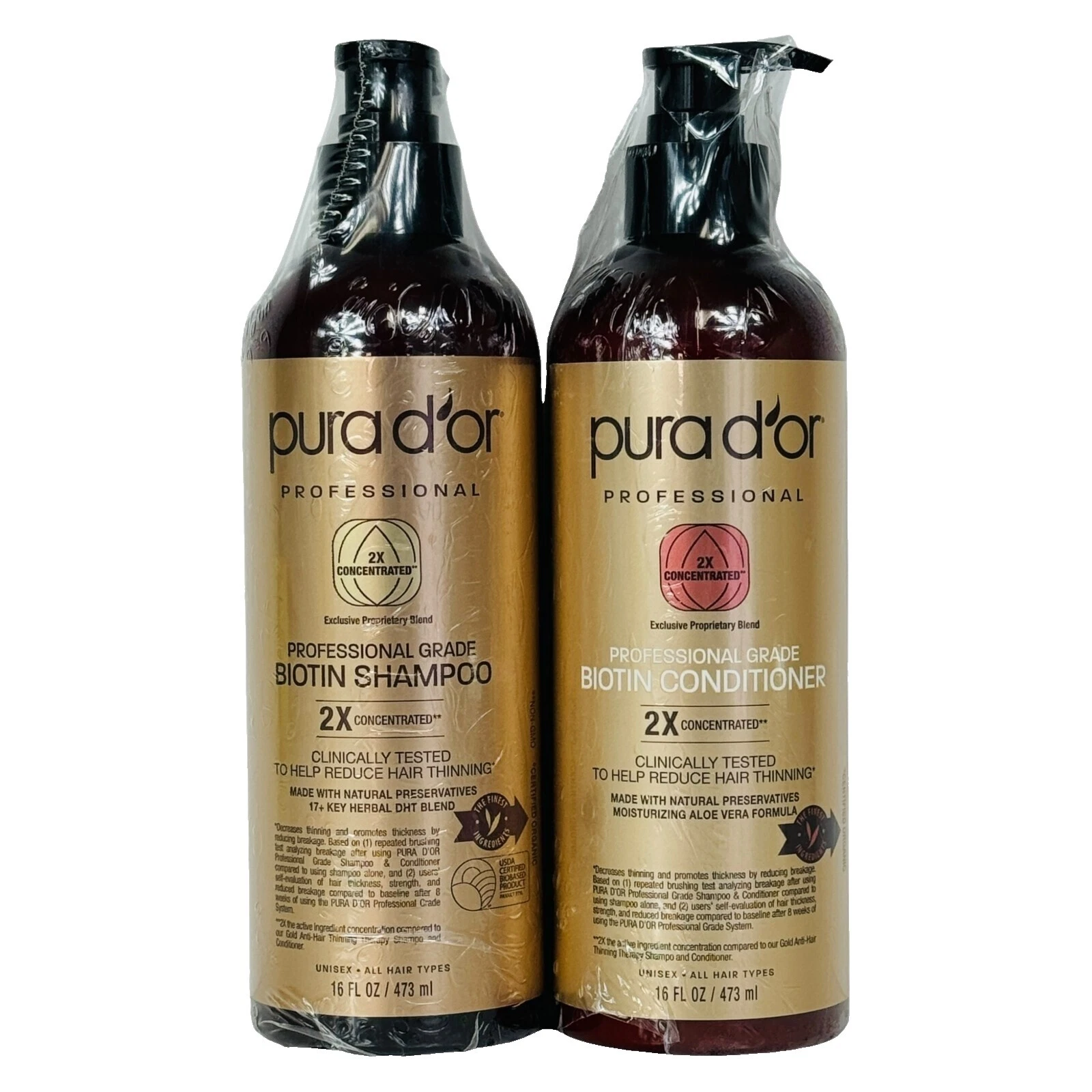 Шампуни PURA D 'OR для выпадения волос