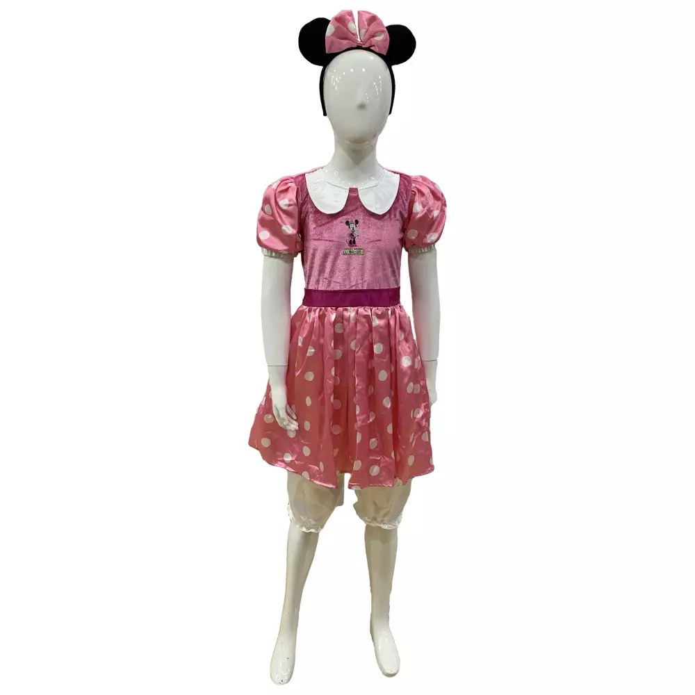 COSTUME VESTITO ABITO TRAVESTIMENTO CARNEVALE BAMBINA MINNIE DISNEY 7/10  ANNI