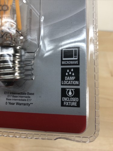 SATCO 3.5 Watt 40W Equivalent Appliance LED Bulbs #S12114 E17 Base - Picture 5 of 6