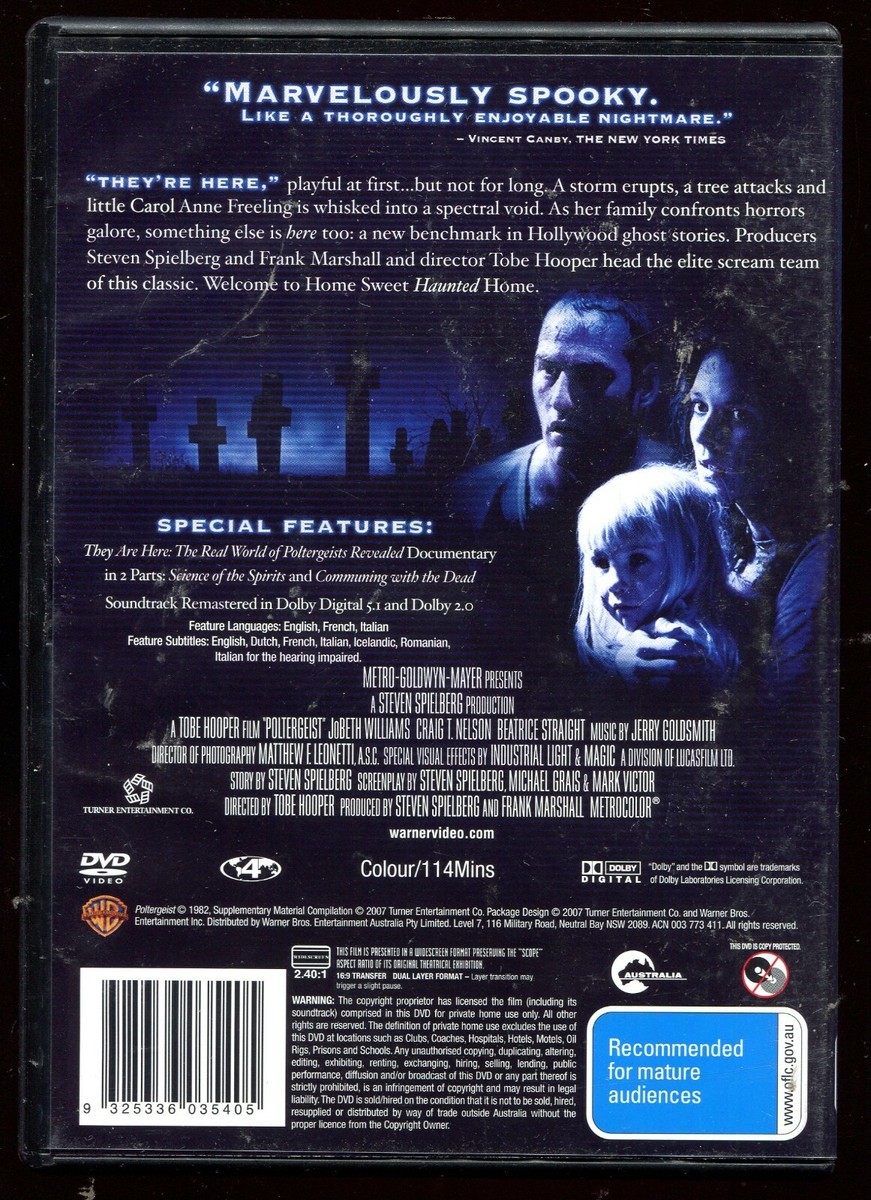 Poltergeist (25th Anniversary Edition) DVD - R4 80s Horror Tobe