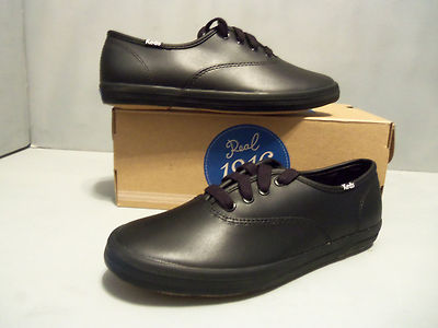 keds champion black leather