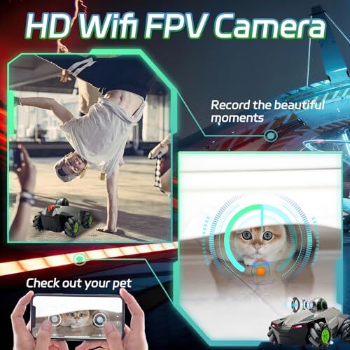 Remote Control Car with 5G FPV 1080P HD Camera,1:20 RC Cars with Camera,2.4Ghz 