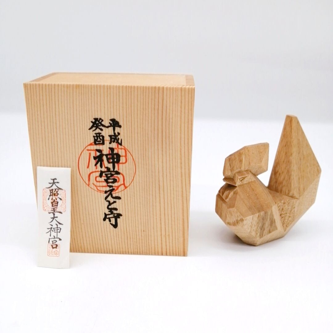 Vintage Japanese Wooden Rooster Figure with Wooden Box – ETO