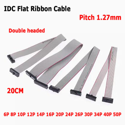 1.27mm Pitch FC-6/8/10/12/14-50P Pin IDC Flat Ribbon Cable Connector 20CM Length